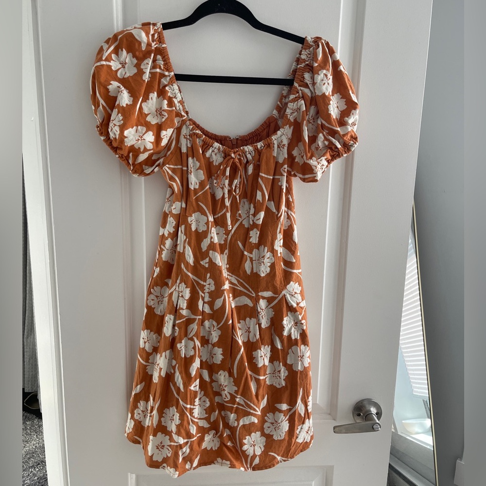Sabo Skirt Floral Puff Sleeve Mini Dress